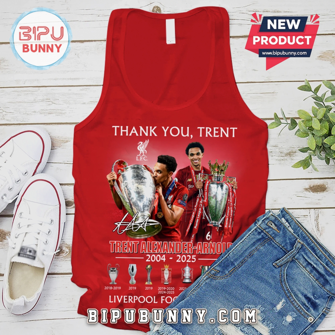 Trent Alexander-Arnold Liverpool FC Thank You Commemorative Graphic T-Shirt Trent Alexander-Arnold Liverpool FC Thank You Commemorative Graphic T-Shirt