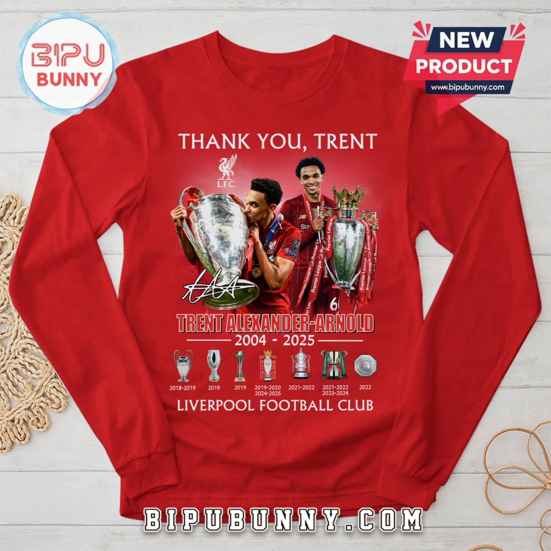 Trent Alexander-Arnold Liverpool FC Thank You Commemorative Graphic T-Shirt Trent Alexander-Arnold Liverpool FC Thank You Commemorative Graphic T-Shirt