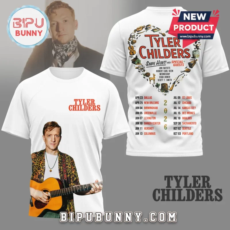 Tyler Childers Snipe Hunt Concert Tour 2026 Premium 3D T-Shirt