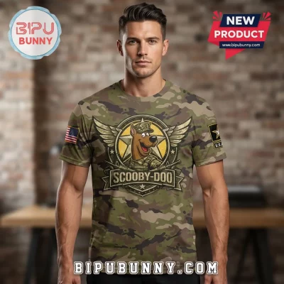 US Army Scooby-Doo This We’ll Defend Veteran Camo 3D T-Shirt