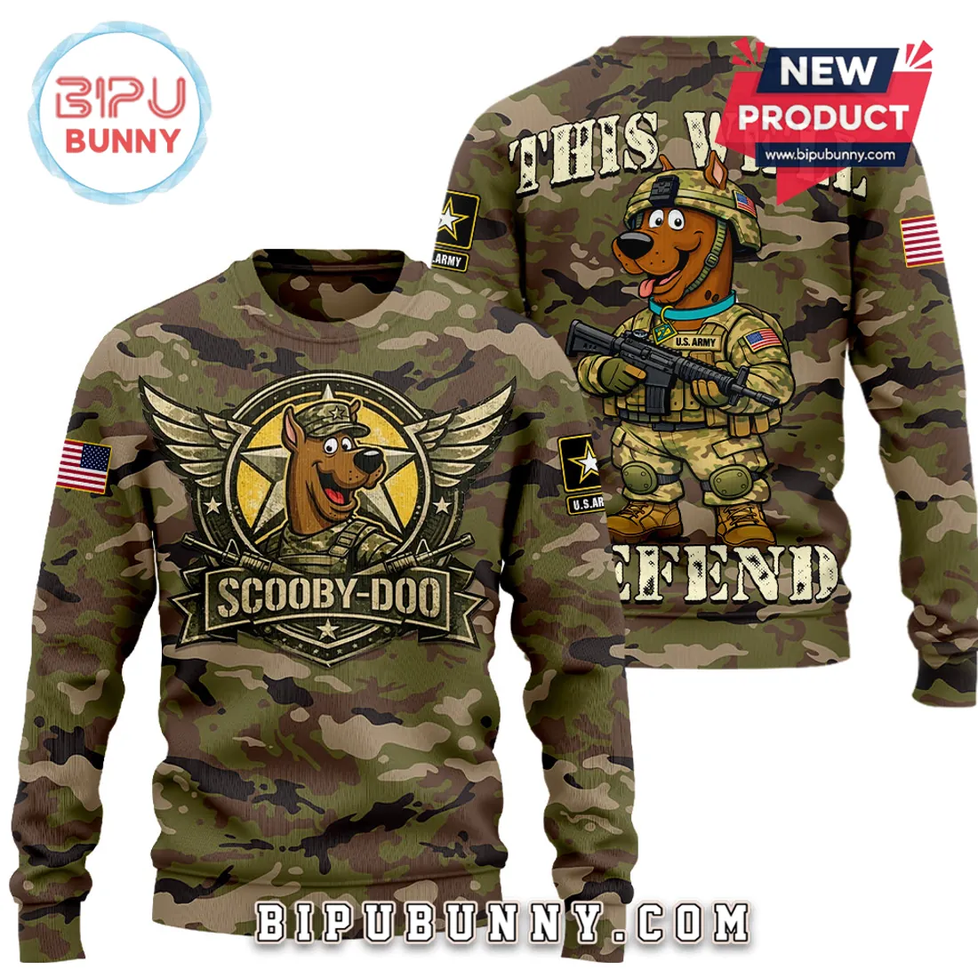 US Army Scooby-Doo This We’ll Defend Veteran Camo 3D T-Shirt US Army Scooby-Doo This We’ll Defend Veteran Camo 3D T-Shirt