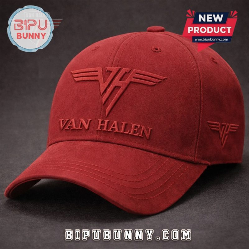 Van Halen Logo Red Embroidered 3D Premium Adjustable Baseball Cap Van Halen Logo Red Embroidered 3D Premium Adjustable Baseball Cap