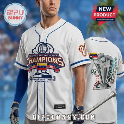 Venezuela Baseball Champions 2026 Limited Edition White Jersey Venezuela Baseball Champions 2026 Limited Edition White Jersey