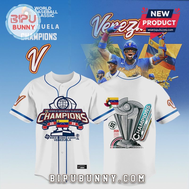 Venezuela Baseball Champions 2026 Limited Edition White Jersey