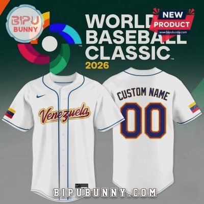 Venezuela Baseball Jersey 2026 World Baseball Classic White Jersey