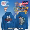 Blue hoodie, Venezuela baseball champions design! Text: CHAMPIONS, Venezuela, World Baseball Classic, 2023, 2026!