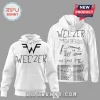 White Weezer Gathering tour hoodie, distressed black text W F WEEZER, The Shins, Silversun Pickups, tour dates!