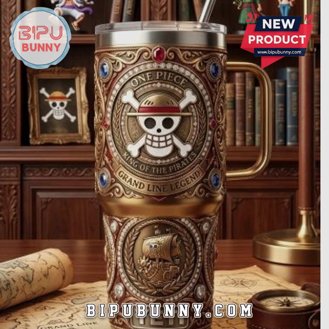 Yeti One Piece Mug – Limited Edition King of Pirates Steel Tumbler Yeti One Piece Mug – Limited Edition King of Pirates Steel Tumbler