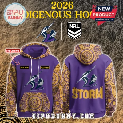 2026 Melbourne Storm Indigenous Heritage Personalized NRL Hoodie