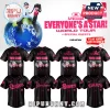 Black and pink custom baseball jersey for 5 Seconds of Summer Everyone's A Star World Tour with band photo and signatures!