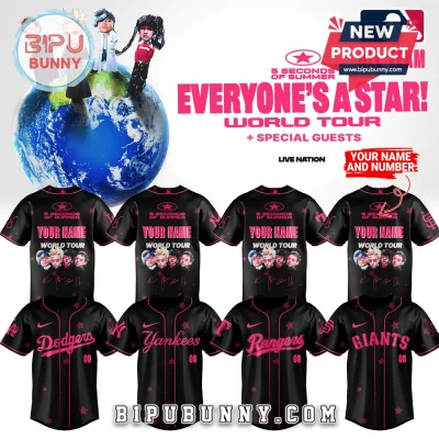 5 Seconds of Summer Custom World Tour All Team MLB Baseball Jersey