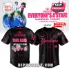 Custom black and pink 5 Seconds of Summer baseball jersey with Yankees script and 'Everyone's A Star! World Tour' graphics!