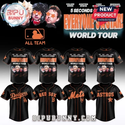 5 Seconds of Summer Everyone’s A Star World Tour MLB Team Baseball Jersey