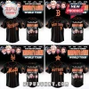 Black and orange 5 Seconds of Summer baseball jersey for the Everyone's A Star World Tour with various MLB team logos!