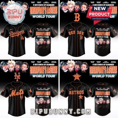5 Seconds of Summer Everyone’s A Star World Tour MLB Team Baseball Jersey