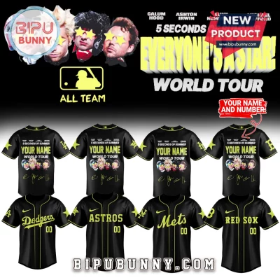 5 Seconds of Summer Everyone’s A Star World Tour Personalized Baseball Jersey