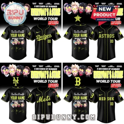 5 Seconds of Summer Everyone’s A Star World Tour Personalized Baseball Jersey