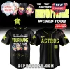 Custom black and neon yellow 5 Seconds of Summer Astros baseball jersey with band photo and World Tour text!