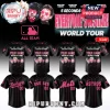 Custom 5 Seconds of Summer baseball jersey in black and pink with band member photos and World Tour text!