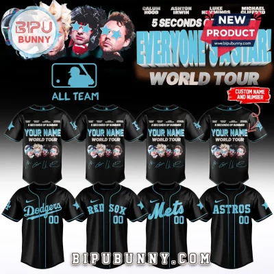 5 Seconds of Summer World Tour Personalized Baseball Jersey