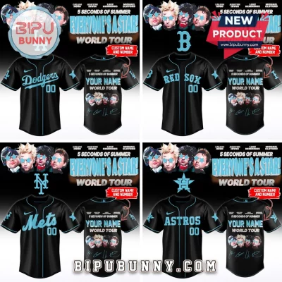 5 Seconds of Summer World Tour Personalized Baseball Jersey