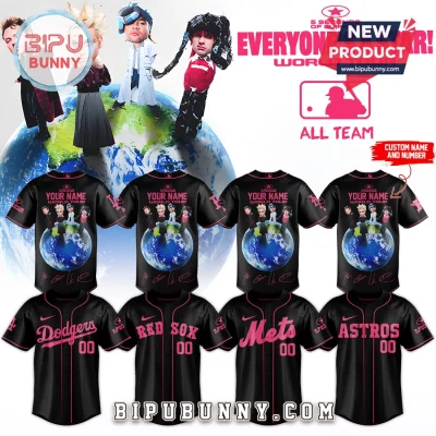5SOS Everyone’s a Star Tour Custom Name Pink MLB Baseball Jersey