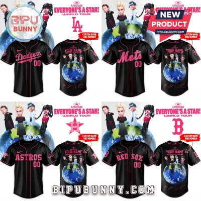 5SOS Everyone’s a Star Tour Custom Name Pink MLB Baseball Jersey