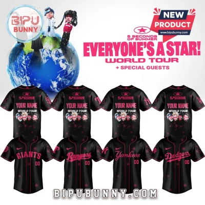 5SOS Everyone’s A Star World Tour Custom MLB Personalized Baseball Jersey