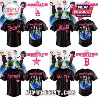 5SOS Everyone’s A Star World Tour MLB Baseball Black Pink Jersey