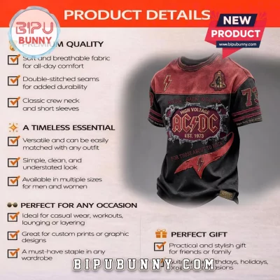 AC/DC Back in Black Distressed High Voltage T-Shirt