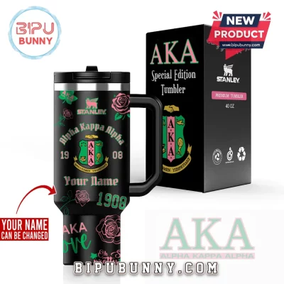 AKA Alpha Kappa Alpha Personalized Stanley 40oz Tumbler
