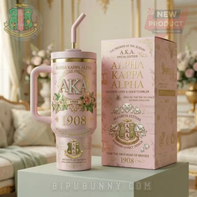 Alpha Kappa Alpha AKA Special Edition Pink Gold Insulated Tumbler