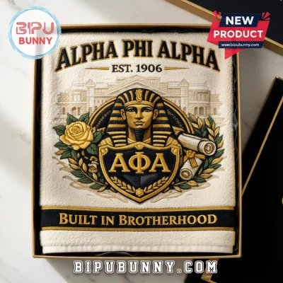 Alpha Phi Alpha Est. 1906 Premium Embroidered Brotherhood Bath Towel