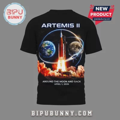 Artemis II Dark Side of Moon NASA Mission Graphic Commemorative T-Shirt