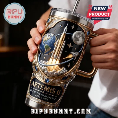 Artemis II Luxury Commemorative NASA Space Mission Gold YETI Tumbler