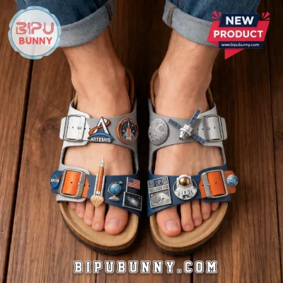 NASA Artemis II Lunar Mission Limited Edition Sandals – Premium Cork Sole Slides