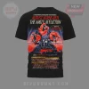 Black metalcore tour tee with monstrous red flower design, AUGUST BURNS RED THE AMITY AFFLICTION THE SPRING HORIZONS TOUR 2026!