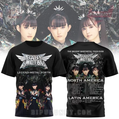 BABYMETAL 2026 Tour Double-Sided Graphic Fan Merch Premium T-Shirt