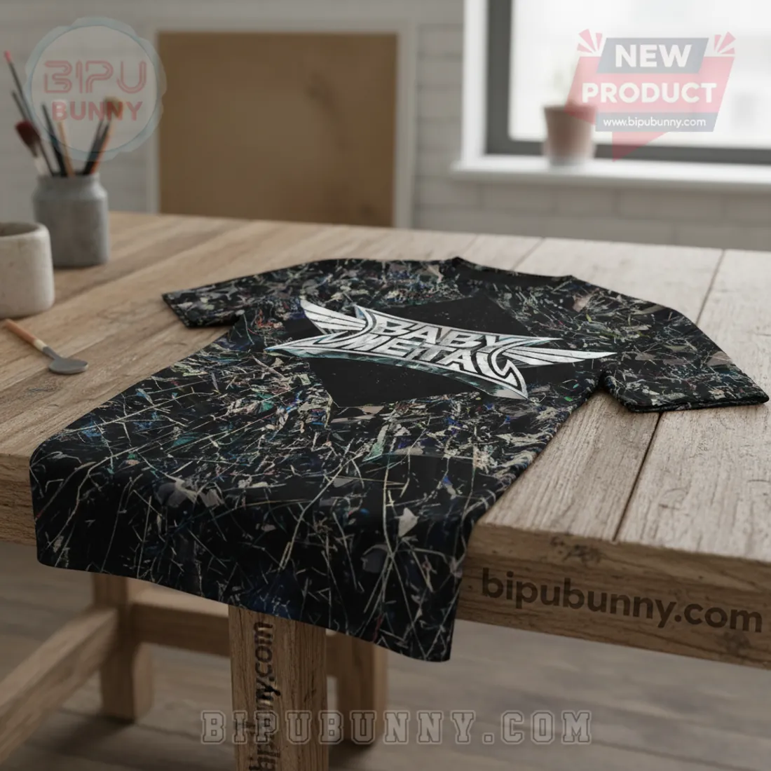 BABYMETAL 2026 World Tour Abstract Shattered Graphic Band T-Shirt