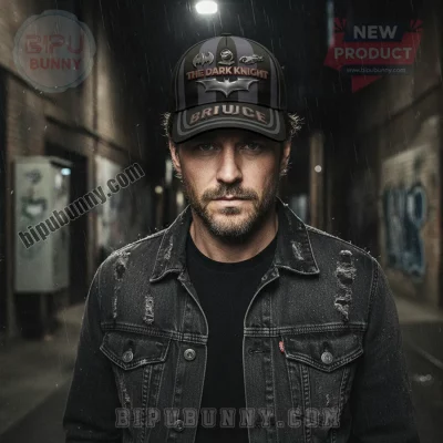 Batman The Dark Knight 3D Embroidered Baseball Cap Batman The Dark Knight 3D Embroidered Baseball Cap