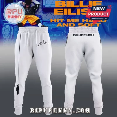 Billie Eilish Hit Me Hard and Soft Tour Merch White Hoodie