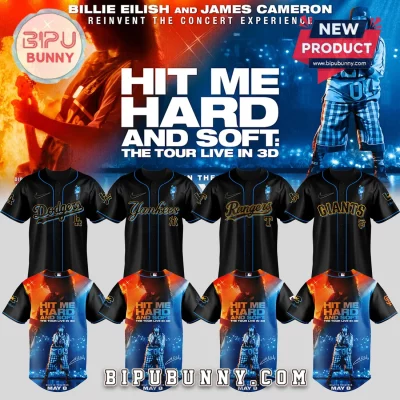Billie Eilish Hit Me Hard & Soft 3D Tour Experience MLB Baseball Jersey