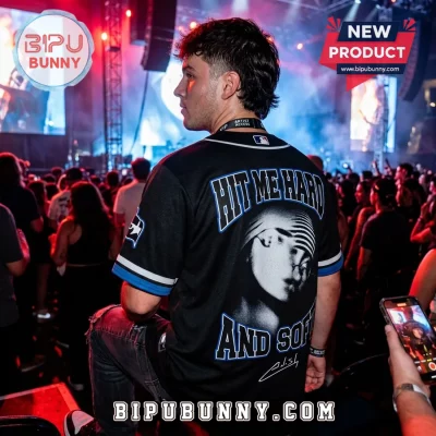 Billie Eilish MLB Hit Me Hard And Soft Tour All Teams Black Jersey