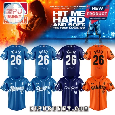Billie Eilish x MLB All Team Hit Me Hard & Soft Tour Baseball Jersey