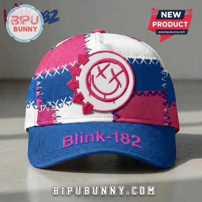 Blink-182 Fan Patchwork Design Embroidered Smiley Baseball Hat