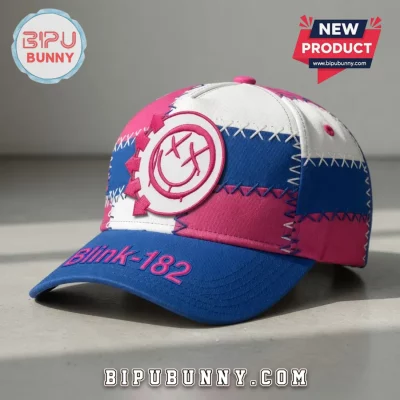 Blink-182 Fan Patchwork Design Embroidered Smiley Baseball Hat