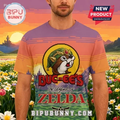 Buc-ee’s Legend of Zelda 40th Anniversary Gaming Crossover Graphic T-Shirt