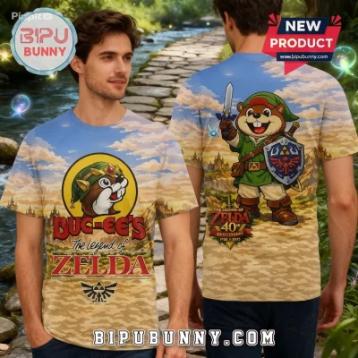 Buc-ee’s Legend of Zelda 40th Anniversary Link 3D All-Over Print T-Shirt