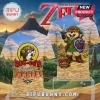 Buc-ee's beaver as Link from Zelda parody shirt with text 'Buc-ee's The Legend of Zelda' in a cartoon Hyrule landscape!