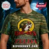 Camo t-shirt with the Buc-ee's beaver as Link from Zelda! Red text reads 